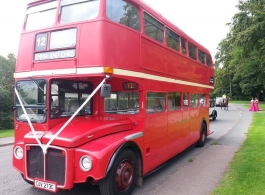 Vintage Red bus for weddings in Kettering